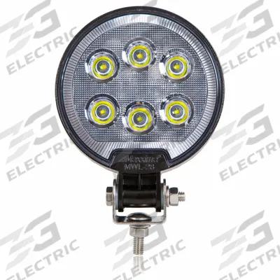 MAXXIMA Vehicle Work Light: Round, Flood, LED, Bolt/Bracket, Blunt Cut Wires, Universal - Vehicle Floodlights