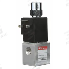 ARO Solenoid Air Control Valve: CAT, Three-Way / Two-Position, 120V AC, 1/4 in Female NPT (MPN CAT88P-120-A). Key specifications — attr1092969: Non-Locking; attr1086920: CAT88P-120-A; attr1092977: Spring Return.