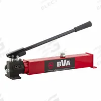 BVA HYDRAULICS Hydraulic Hand Pump: 2 Stages, Single Acting, 200 psi Max. Pressure 1st Stage, Steel (MPN P2001). Key specifications — Brand: BVA HYDRAULICS; Cylinder Compatibility: Single Acting.