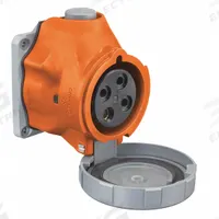 HUBBELL Pin and Sleeve Receptacle: Orange, 125/250V AC, Single Phase, 30 A, 3 Pole, 4 Wire (MPN HBLS430R12W). Key specifications — Brand: HUBBELL.