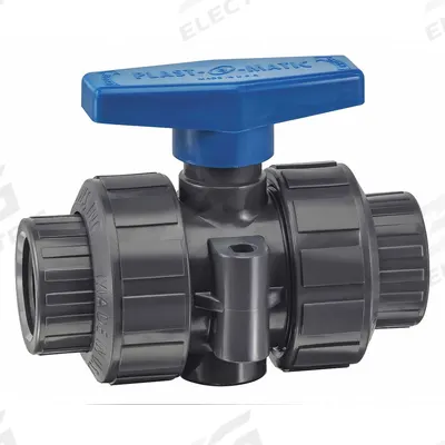PLAST-O-MATIC Manual Two-Way Ball Valve: 1/2 in, PVC, Straight, FNPT x FNPT - PVC Ball Valves