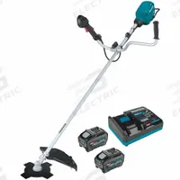 MAKITA Battery-Powered Brush Cutter: Battery Platform: XGT®, 10 in Cutting Wd, Brushless Motor, 40 V (MPN GRU06T). Key specifications — Battery Capacity: 5.0 Ah; Brand: MAKITA; Cutting Width: 10 in; Shaft Length: Not Rated; Shaft Type: Straight; Interchangeable Head: No.