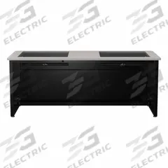 VERSADESK Computer Desk: Wood, Gray Matrix, 0 Drawers, 72 in Overall Wd, 31 in Overall Ht (MPN DV7230-BG). Key specifications — Desktop Material: Wood; Includes Modesty Panel: Yes; Kit Product Type: Computer Desk; Desktop Color: Gray Matrix; Brand: VERSADESK; Frame Color: Black; Frame Material: Steel; Product Type: Computer Desk.