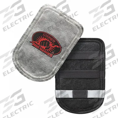 STEINER INDUSTRIES Glove Back-Aluminized Hand Pad: Fiberglass, Carbonized Fiber - Aluminized Heat-Reflective Pads