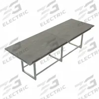MIRELLA Conference Table: Rectangle, Fiberboard, Stone Gray, 47 1/4 in Overall Lg, 144 in Overall Wd (MPN MRH12SGY). Key specifications — attr987891: Traditional Leg; attr987894: Fiberboard; attr987867: Steel; attr987857: MIRELLA; attr987872: Steel.