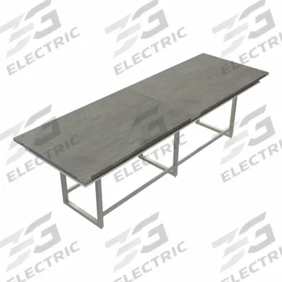 MIRELLA Conference Table: Rectangle, Fiberboard, Stone Gray, 47 1/4 in Overall Lg - Rectangular Conference Tables