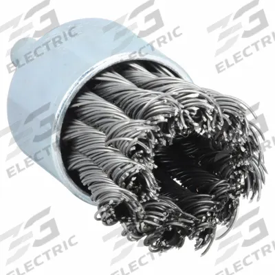 WEILER End Brush: Twisted Steel, 1 1/8 in Dia, 0.02 in Fill Dia - Heavy-Cleaning Brushes for Carbon Steel
