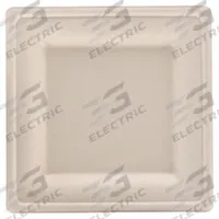 APPROVED VENDOR Disposable Fiber Plate: Ivory, Heavy-Wt, 1 Compartments, Not Compostable, 500 PK (MPN EDP-66-PF). Key specifications — Shape: Square; Coating/Lining: Uncoated/Unlined; Material: Fiber; Microwave Safe: Yes; Pattern: Patternless; Product Type: Dinner Plate; Brand: APPROVED VENDOR.