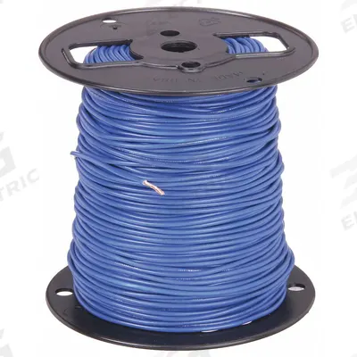 SOUTHWIRE Hookup Wire: 14 AWG Conductor Size, Blue, 500 ft Overall Lg - Machine Tool Wires