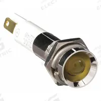 APPROVED VENDOR Protruding Panel Light: 5/16 in Panel Mounting Hole Dia, LED, Yellow, M08 (MPN 24M052). Key specifications — Brand: APPROVED VENDOR; Electrical Connection: 0.11 Male Quick Disconnect.