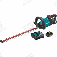 MAKITA Battery-Powered Hedge Trimmer Kit: LXT® Platform, 3/8 in Cutting Wd, 24 in Blade Lg, 18 V (MPN XHU07T). Key specifications — attr994967: MAKITA; attr994962: 5.0 Ah.