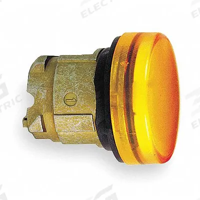 SCHNEIDER Pilot Light Head: 22 mm Panel Mounting Hole Dia, Orange, Smooth - Pilot-Light Heads