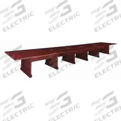 REGENCY Conference Table: Rectangle, Veneer, Mahogany, 288 in Overall Lg, 50 in Overall Wd, Wood (MPN TVCTRC28852MH). Key specifications — attr987891: Slab Leg; attr987894: Veneer; attr987867: Wood; attr987857: REGENCY; attr987872: Wood.