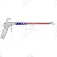 GUARDAIR Air Gun: Pistol-Grip Grip, Aluminum, 1/4 in Female NPT, 1 Nozzle(s), Straight, Focused (MPN 80LJ012AAUS). Key specifications — attr1328526: Aluminum; attr1328500: US Flag Pattern; attr1328508: GUARDAIR; attr1328515: No; attr1328533: Yes.