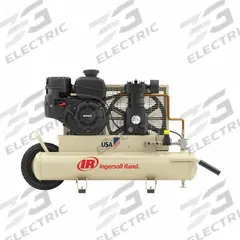 INGERSOLL RAND Small Reciprocating Compressor: 1 Stage, 5.5 hp Engine, Kohler, 11.8 cfm @ 90 psi (MPN SS3J5.5GK-WB). Key specifications — attr50858: Kohler; attr50864: Recoil; attr50903: Twin Tank; attr50844: INGERSOLL RAND.