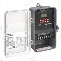 TORK Electronic Timer: 7 day, Astronomic, 120-277V AC, SPDT, Digital (MPN DGLC200A-NC). Key specifications — Body Material: Plastic; Indoor/Outdoor Usage: Outdoor; Astronomic Functionality: Astronomic; Mounting Style: Surface; Brand: TORK.