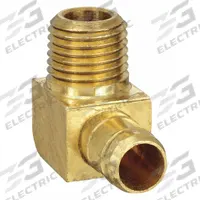 PARKER Barbed Fitting Elbow: 11/64 in ID x 11/64 in ID Size, Barbed x MNPT, Brass, Rigid (MPN 229-4-1). Key specifications — Brand: PARKER.