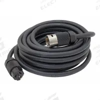 HUBBELL WIRING DEVICE-KELLEMS Temporary Power Cable: 100 ft Cord Lg, 125/250V AC, CS6364L, CS6365L (MPN TPC100). Key specifications — Connector End Connection Type: CS6364L; Plug End Connection Type: CS6365L; Voltage Rating: 125/250V AC; Wire Size: 6 AWG; Brand: HUBBELL WIRING DEVICE-KELLEMS.