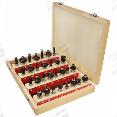 APPROVED VENDOR Router Bit Set: Fractional Inch - Carbide-Tipped Router Bit Sets
