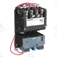 SIEMENS NEMA Magnetic Motor Starter: Non-Reversing, 3 Poles, NEMA Size 1, 27 A, 120V AC Coil (MPN 14DUC32AF). Key specifications — Brand: SIEMENS; Auxiliary Contact Form: 1NO; Coil Voltage: 110/120V AC; Phase: Three; Terminal Connection Type: Screw Terminals; Auxiliary Contacts Included: 1NO; Signaling Features: Pilot Light; Thermal Units Required: None (Not Applicable to Electronic Overloads).