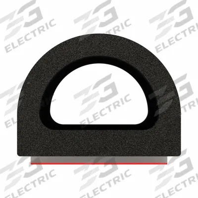 FAIRCHILD Seal: D-Shaped, Self-Adhesive Mounting, Std, EPDM, 50 ft Overall Lg - D-Section Foam Rubber Seals