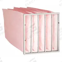 GRAINGER Pocket Air Filter: 20 in x 20 in x 22 in, MERV 13, Pink, Synthetic, 5 Pockets (MPN 5M395). Key specifications — Display Sell UOM: EA; Brand: GRAINGER; Media Material: Synthetic; Performance Rating: MERV 13.
