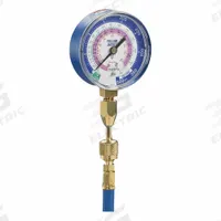 YELLOW JACKET Test Gauge: Test Gauge, 0 psi to 500 psi, 3 1/8 in Dia, ± 1% Accuracy, Blue (MPN 40345). Key specifications — Brand: YELLOW JACKET; Accuracy: ± 1%; Color: Blue; For Refrigerant Type: R-404A.