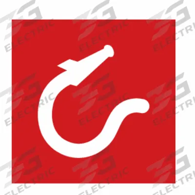 IMO (International Maritime Organization) Safety Sign: Polycarbonate - Square Hose Box With Spray Jet Nozzle Symbol Signs