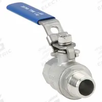 USA INDUSTRIALS Manual Two-Way Ball Valve: 1/2 in, 304 Stainless Steel, Straight Valve Body, PTFE (MPN ZUSA-VLV-151). Key specifications — Brand: USA INDUSTRIALS; Handle: Locking Lever.