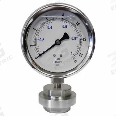 KODIAK CONTROLS Pressure Gauge: 0 psi to 15 psi, KC301, 4 in Dial, 316 Stainless Steel - Dial Pressure Gauges with 316 SS Female-Threaded Mini-Seal