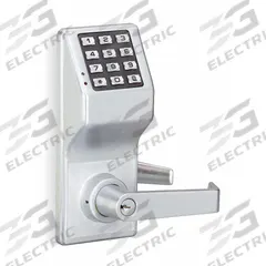 TRILOGY BY ALARM LOCK Electronic Keyless Lock: Key or Lever/Keypad, ADA Compliant, Chrome (MPN DL2700WP US26D). Key specifications — Product Type: Electronic Keyless Lock; Manufacturer Part Number: DL2700WP US26D; Access Method: Keypad; Key Override Options: Standard Core; Lever Style: Clutch.