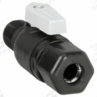 PARKER Manual Two-Way Ball Valve: 3/8 in, Polypropylene, Straight, Sweat x MNPT, Full Port Ball Port (MPN FTPPB6VMC6). Key specifications — Brand: PARKER; Handle: Lever.