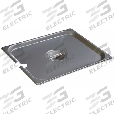 CARLISLE Pan Handled Cover: Half Size, 24 ga Gauge, 10 3/8 in Overall Lg - Steam Table Pan Covers