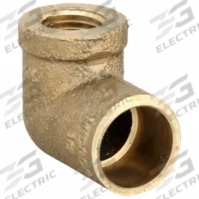 NIBCO Sweat Fitting Elbow: 3/4 in CTS x 1 in Pipe, Cup x FNPT, Bronze (MPN 7073R-LF 3/4X1) - Low-Lead Cast Copper & Bronze Tube Fittings