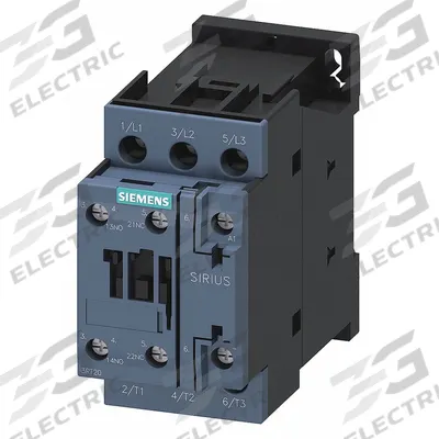 Siemens Power Contactor: Non-Reversing, 3 Poles, 3NO Contacts, 12 A - Non-Reversing IEC Contactors