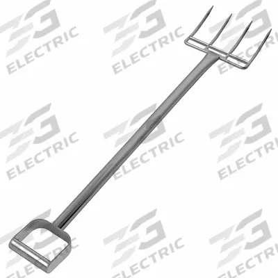 SANI-LAV Reinforced Fork: 4 Tines, 12 in Tine Lg, 35 1/2 in Handle Lg, FDA Compliant - Reinforced Hygienic Forks