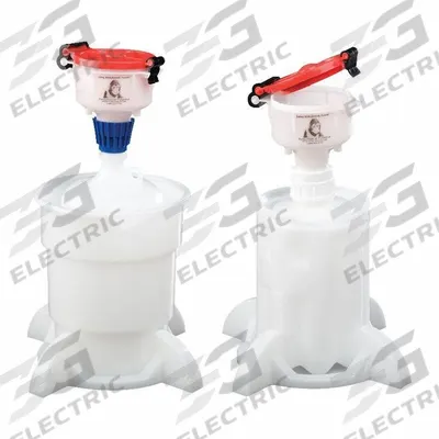 APPROVED VENDOR Eco Funnel: HDPE, 450 mL, 101.6 mm, 279.4 mm Stem Lg - Covered Funnels for Hazardous Waste