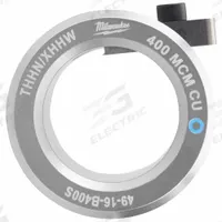MILWAUKEE Stripping Bushing: For Copper, 400 MCM Max, THHN/XHHW, Use with 2435-20/2935-20 (MPN 49-16-B400S). Key specifications — attr532138: 2435-20; attr533552: Copper; attr532143: 400 MCM; attr532137: THHN/XHHW.