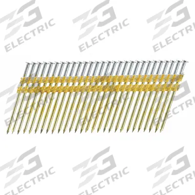 SENCO Framing Nails,3.25" L,Plain,PK4000: Framing Nails, Flat, Smooth, 3 1/4 in Overall Lg - Collated Framing Nails