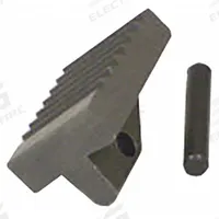 RIDGID Jaw, Heel W/Pin 8 Wrench: For Serrated Jaw Texture, Steel, Compatible with 8/E-8, 31585. Key specifications — attr309798: Serrated; attr309799: Steel; attr309802: E-8; attr319246: 31585; attr324940: RIDGID.