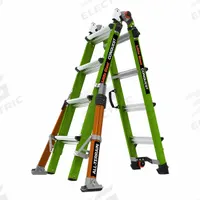 LITTLE GIANT Combination Ladder: 5 Configurations, Fiberglass, 300 lb Load Capacity, 42 lb Wt (MPN 17107-001). Key specifications — Brand: LITTLE GIANT; Included Features: Outriggers.