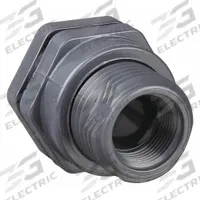 HAYWARD Bulkhead Tank Fitting: PVC Body, 2 in Female NPT Threaded Inside, EPDM Gasket (MPN BFAS1020TES). Key specifications — Fitting Material: PVC; Brand: HAYWARD.