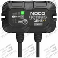 NOCO Battery Charger: Charging, Auto, For AGM/CA/EFB/Gel/Lead Acid/Lithium/MF/Wet Cell, Auto On/Off (MPN GEN5X1). Key specifications — Automatic/Manual: Automatic; Charging Current @ Voltage: 5 A @ 12V; Charge Type: Auto On/Off; Maintaining Current @ Voltage: 5 A @ 12V; Charger Function: Charging; For Use With Battery Type: CA; Brand: NOCO.