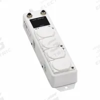 TRIPP LITE Outlet Strip: 5 Outlets, 15 ft Cord Lg, 15 A Current, UL 1363A, White, 5-15P, 2 1/2 in Wd (MPN PS-415-HG-OEMLM). Key specifications — Brand: TRIPP LITE; Mounting Style: Keyhole.
