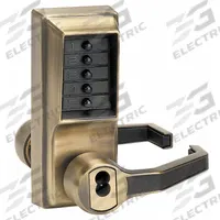 SIMPLEX Mechanical Push Button Lockset: ADA Compliant, Brass (MPN LL-1021-B-05-41). Key specifications — Product Type: Mechanical Push Button Lockset; Manufacturer Part Number: LL-1021-B-05-41; Key Override Options: Best and Equivalents (6 or 7 Pin) core not included.