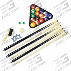 HATHAWAY Pool Table Billiard Accessory Kit: Assorted, 57 in Overall Lg (MPN BG2543). Key specifications — attr989523: (2) Two-Piece Cue Sticks; attr989535: Pool Table Billiard Accessory Kit; attr989526: Plastic; attr989508: HATHAWAY; attr989511: Assorted.