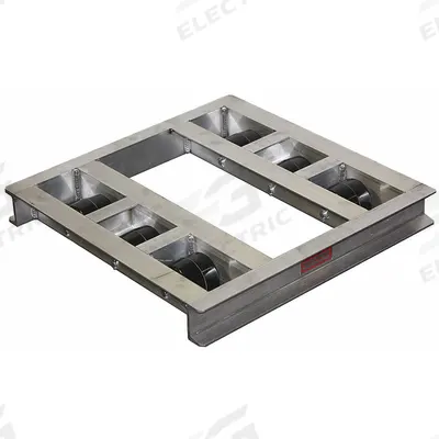 B & P MANUFACTURING Pallet Dolly: 4,000 lb, Silver, (6) Axle-Mounted, Phenolic - Open-Deck Aluminum Pallet Dollies