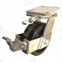 APPROVED VENDOR Plate Caster: Swivel, Directional Lock/No Brake, Phenolic, 10 in Wheel Dia, Slot (MPN P29S-PH100R-18-WK-DL). Key specifications — Wheel Bearing Type: Roller; Wheel/Tread Color: Black; Brand: APPROVED VENDOR; Caster Type: Swivel with Directional Lock.