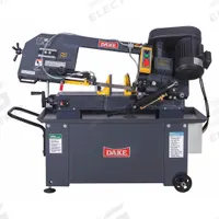 DAKE CORPORATION Band Saw: 9 in x 12 in, 98 to 328, 45° Right, 16.0 A, 1 Phase, 110V AC/120V AC (MPN 983101). Key specifications — attr325085: DAKE CORPORATION; attr313073: 16.0 A; attr313074: 1; attr313072: 45° Right; attr313070: 9 in x 12 in; attr313071: 98 to 328.