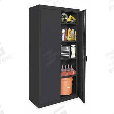 APPROVED VENDOR Storage Cabinet: 36 in x 24 in x 72 in, Swing Handle & Keyed - Quick-Assemble Commercial Shelf Cabinets